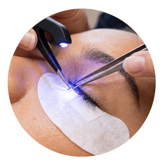 LED lash extensions in Miami at Katie’s Luxury Lashes